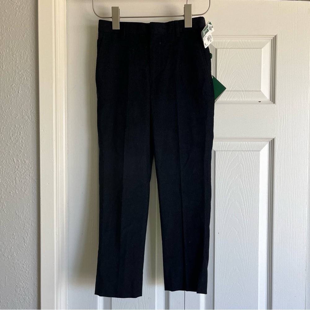 B by Brooks Brothers Boys navy blue slim corduroy dress pants